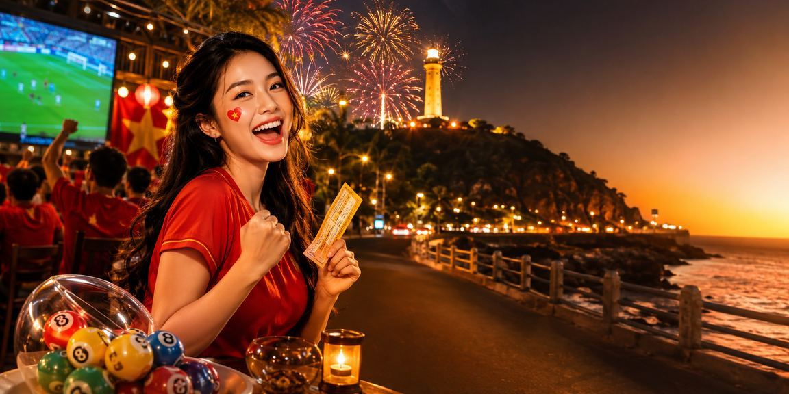Cảnh lễ hội xổ số tại Vũng Tàu